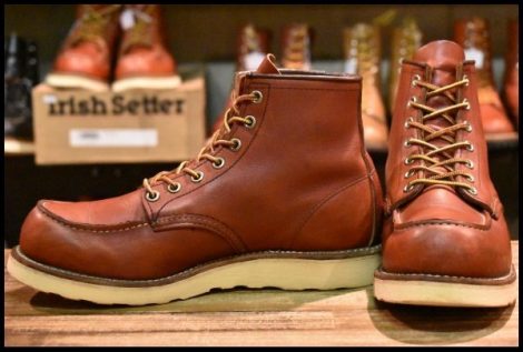 【7.5D 良品 10年】レッドウィング 8875 アイリッシュセッター 赤茶 レッド ブラウン モックトゥ 9106 ブーツ redwing HOPESMORE