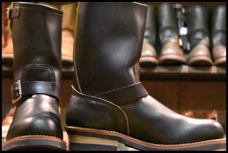 【8D 美品 18年】レッドウィング 9268 エンジニア 黒 ブラッククローンダイク スチールトゥ ブーツ redwing HOPESMORE