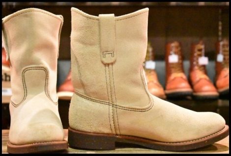 【8E 良品 12年】レッドウィング 8184 スエード ペコス ホーソーンアビレーン ラフアウト ベージュ 1188 ブーツ redwing pecos HOPESMORE