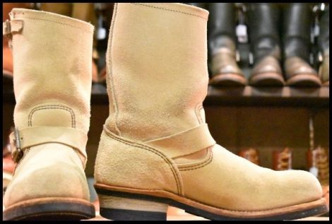 【8D 良品 10年】レッドウィング 8268 スエード エンジニア ホーソーンアビレーンラフアウト スチールトゥ ブーツ redwing HOPESMORE