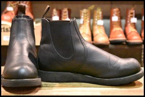 【9.5D 良品 21年】レッドウィング 3194 クラシックチェルシー サイドゴア ブラック ハーネス 黒 ブーツ redwing HOPESMORE