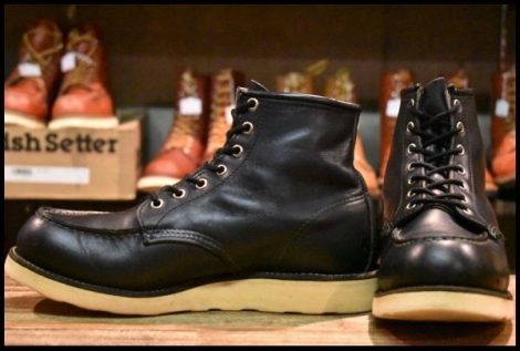 【8.5D 良品 羽タグ】レッドウィング 8130 アイリッシュセッター 黒 ブラッククローム モックトゥ 8179 ブーツ redwing HOPESMORE