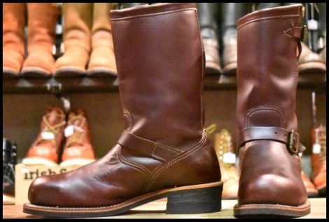 【9E 良品 黒タグ】Chippewa チペワ 91068 エンジニア コードバン バーガンディ 11インチハイト スチールトゥ ブーツ HOPESMORE