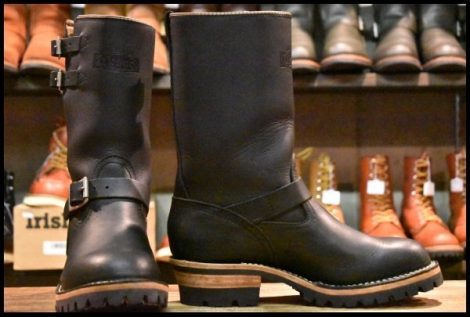 【8D 美品 19年】WESCO ウエスコ カスタムボス 10インチハイト ビブラム100シングル ブラック ブーツ HOPESMORE