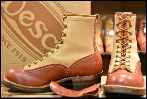 【8.5E 箱付 良品 06年】WESCO ウエスコ カスタムジョブマスターLTT レッドウッド ビブラム705シングル レースアップ ブーツ HOPESMORE