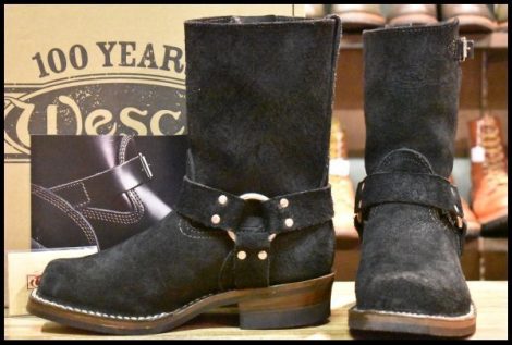 【7.5E 箱付 美品 22年】ウエスコ カスタムボス ハーネスエンジニアリング ブラックラフアウト ビブラム430シングル ブーツ HOPESMORE