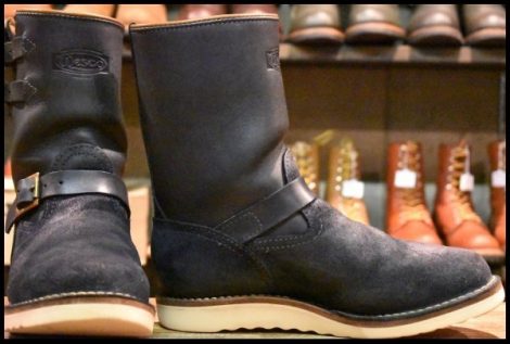 【8.5EE 良品 16年】WESCO ウエスコ カスタムボス ネイビー ビブラム1010シングル 9インチハイト ローラーバックル ブーツ HOPESMORE
