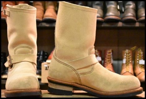 【8D 良品 10年】レッドウィング 8268 スエード エンジニア ホーソーンアビレーンラフアウト スチールトゥ ブーツ redwing HOPESMORE