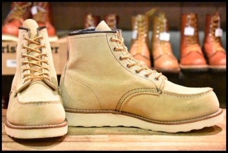 【9E 美品 犬タグ復刻 19年】レッドウィング 8173 スエード アイリッシュセッター ラフアウト モック 編み上げ ブーツ redwing HOPESMORE