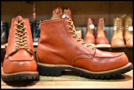 【10.5E 良品 半円犬タグ 96年】レッドウィング 8175 ビブラム アイリッシュセッター 赤茶 モックトゥ 編み上げ ブーツ redwing HOPESMORE