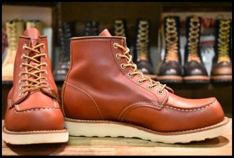 【8E 美品 犬タグ復刻 21年】レッドウィング 8875 アイリッシュセッター 赤茶 オロラセット モックトゥ ブーツ redwing HOPESMORE