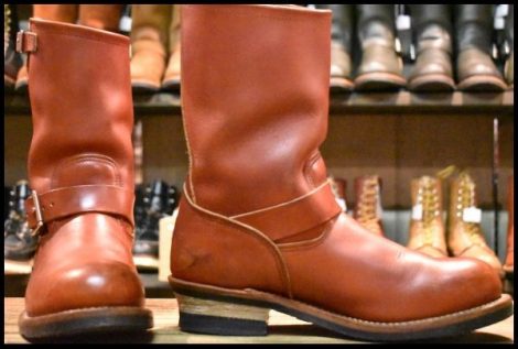 【9D 箱付 良品 15年】レッドウィング 8271 エンジニア 赤茶 オロラセット スチールトゥ プルオン ブーツ redwing HOPESMORE