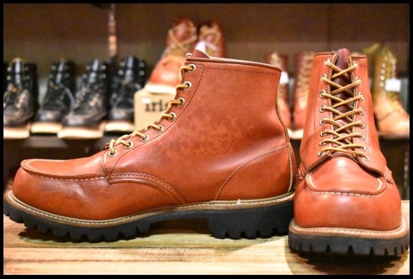 【10.5E 良品 半円犬タグ 96年】レッドウィング 8175 ビブラム アイリッシュセッター 赤茶 モックトゥ 編み上げ ブーツ redwing HOPESMORE