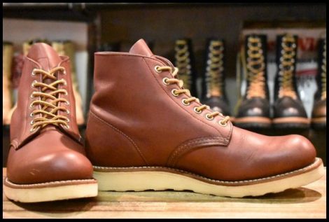 【7.5D 良品 14年】レッドウィング 9105 アイリッシュセッター 赤茶 レッドブラウン プレーントゥ 編み上げ 8166 ブーツ redwing HOPESMORE