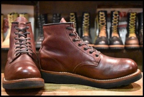 【9D 良品 13年 カスタム】レッドウィング 9011 ベックマン ブラックチェリー フェザーストーン プレーントゥ ブーツ redwing HOPESMORE