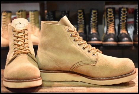 【8E 良品 羽タグ 99年】レッドウィング 8167 スエード アイリッシュセッター タン ラフアウト プレーン ブーツ redwing HOPESMORE