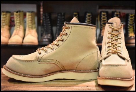 【8.5E 美品 10年】レッドウィング 8173 スエード アイリッシュセッター ホーソーン ラフアウト モックトゥ ブーツ redwing HOPESMORE