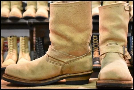 【8.5D 良品 08年】レッドウィング 8268 スエード エンジニア ホーソーンアビレーンラフアウト スチールトゥ ブーツ redwing HOPESMORE