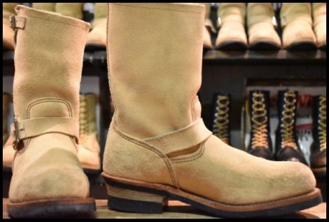 【8.5D 良品 10年】レッドウィング 8268 スエード エンジニア ホーソーンアビレーン ラフアウト スチールトゥ ブーツ redwing HOPESMORE