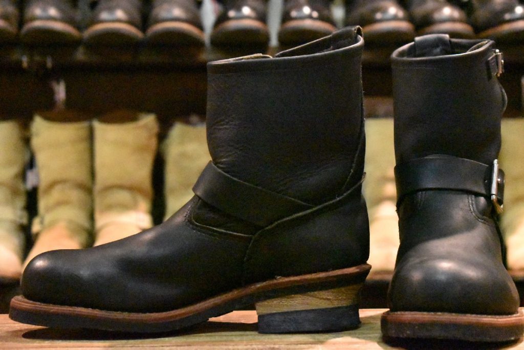 【7D 良品 08年】レッドウィング 8182 ショート エンジニア 黒 ブラック ハーネス スチールトゥ 2976 ブーツ redwing HOPESMORE
