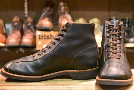 【8D 美品 18年】レッドウィング 8825 アウティング 黒 ブラック プレーリー 茶芯 先芯なし レースアップ ブーツ redwing HOPESMORE