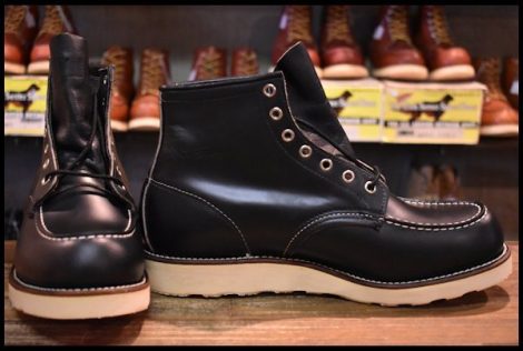 【10D 箱付 DEAD 羽タグ 98年】レッドウィング 8130 アイリッシュセッター 黒 ブラッククローム モックトゥ 8179 ブーツ redwing HOPESMORE
