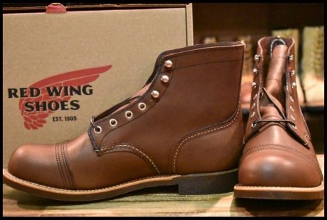 【9D 箱付 未使用 22年】レッドウィング 8111 アイアンレンジャー アンバー ハーネス キャップトゥ ブラウン ブーツ redwing HOPESMORE