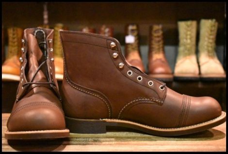 【9D 箱付 未使用 22年】レッドウィング 8111 アイアンレンジャー アンバー ハーネス キャップトゥ ブラウン ブーツ redwing HOPESMORE