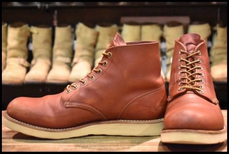 【9.5D 良品 10年】レッドウィング 8166 アイリッシュセッター 赤茶 オロラセット プレーントゥ ブーツ redwing HOPESMORE