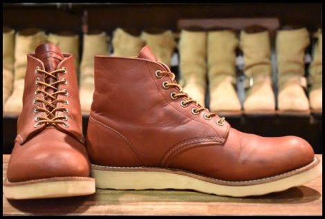 【9.5D 良品 10年】レッドウィング 8166 アイリッシュセッター 赤茶 オロラセット プレーントゥ ブーツ redwing HOPESMORE
