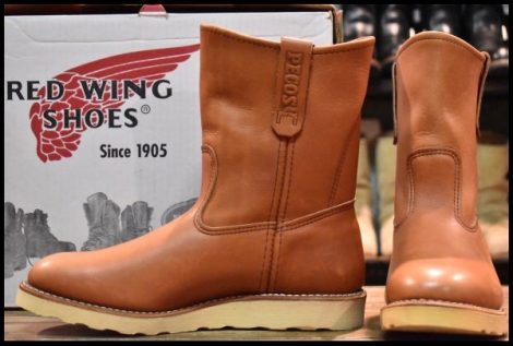 【8.5E 未使用 12年】レッドウィング 8866 ペコス 赤茶 オロラセット プルオン クッションソール ブーツ redwing pecos HOPESMORE