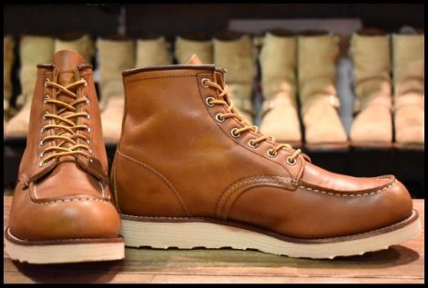 【9.5D 箱付 美品 アップサイクル 14年】レッドウィング 5875 アイリッシュセッター 茶 オロイジナル モックトゥ ブーツ redwing HOPESMORE