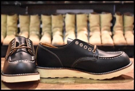 【8.5D 未使用 17年】レッドウィング 9894 オックスフォード 黒 クローンダイク モックトゥ ローカット ブーツ redwing HOPESMORE