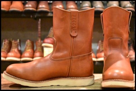 【9E 良品 12年】レッドウィング 8866 ペコス 赤茶 オロラセット プルオン クッションソール ブーツ redwing pecos HOPESMORE