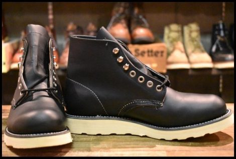 【6D 箱付 DEAD 犬タグ 98年】レッドウィング 8165 アイリッシュセッター 黒 ブラッククローム プレーントゥ ブーツ redwing HOPESMORE