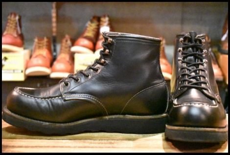 【9D 良品 羽タグ 98年】レッドウイング 8137 アイリッシュセッター 黒 ブラッククローム ブーツ カスタム redwing HOPESMORE