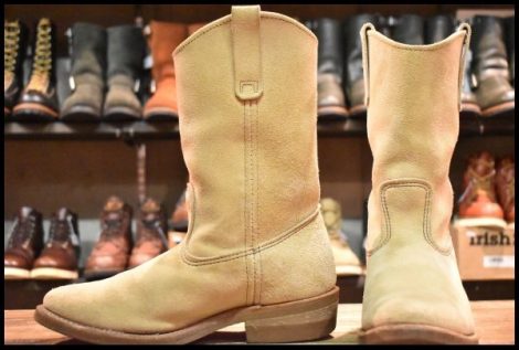 【8.5E 良品 06年】レッドウィング 8156 スエード ペコス ベージュ ホーソーン アビレーンラフアウト ブーツ redwing pecos HOPESMORE