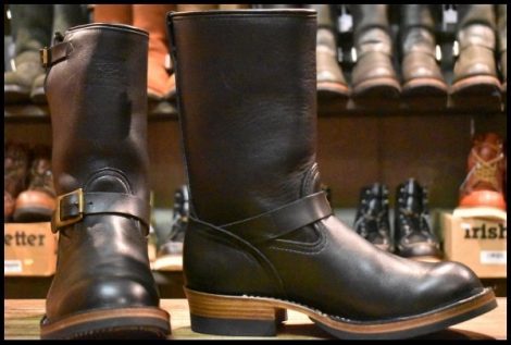 【8D 箱付 美品 旧ロゴ SCARECROW別注 00年】WESCO ウエスコ カスタムボス ブラック ビブラム705シングル スケアクロウ ブーツ HOPESMORE