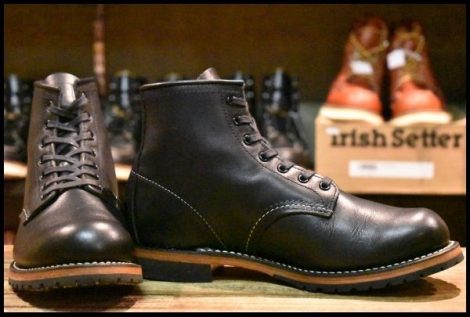 【6EE 良品 14年】レッドウィング 9014 ベックマン 黒 ブラック フェザーストーン プレーントゥ 編み上げ 9414 ブーツ redwing HOPESMORE