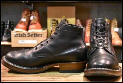 【9E 良品】WHITE’S ホワイツ セミドレス ブラックドレス 黒 ビブラム700シングル レースアップ 編み上げ ブーツ HOPESMORE