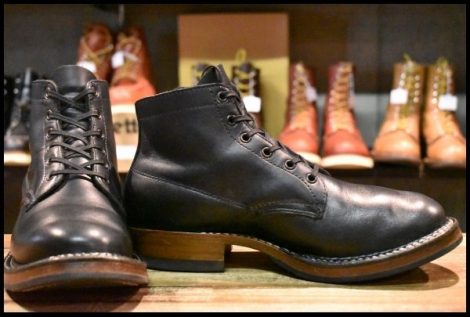 【9E 良品】WHITE’S ホワイツ セミドレス ブラックドレス 黒 ビブラム700シングル レースアップ 編み上げ ブーツ HOPESMORE