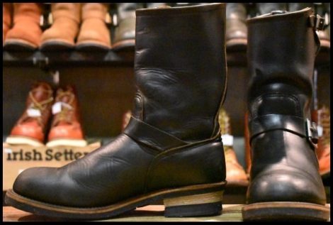 【9D 良品 PT91プリント】レッドウィング 8270 ナイフポケット エンジニア ブラック 黒 スチールトゥ ブーツ redwing HOPESMORE