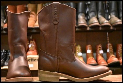 【8.5E 箱付 未使用 24年】レッドウィング 1155 ペコス 茶 ブラウン ベルバリタン ロング プルオン ブーツ redwing pecos HOPESMORE