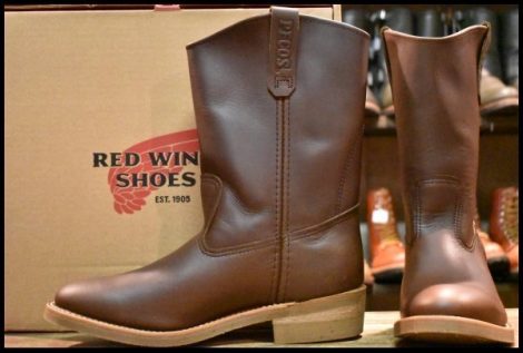 【8.5E 箱付 未使用 24年】レッドウィング 1155 ペコス 茶 ブラウン ベルバリタン ロング プルオン ブーツ redwing pecos HOPESMORE
