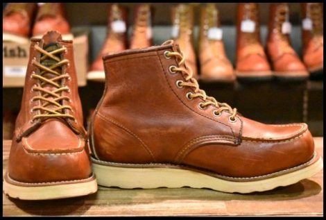 【6E 良品 旧半円犬タグ 92年12月刻印】レッドウィング 875 アイリッシュセッター 赤茶 オロラセット モック ブーツ redwing HOPESMORE