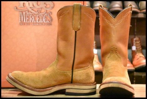 【8.5D 箱付 良品】Rios of Mercedes リオスオブメルセデス ローパーブーツ 8948K ホースバットタン EVAソール HOPESMORE