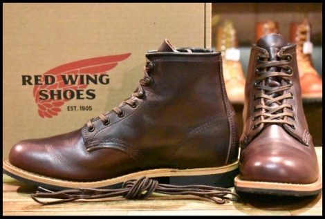 【7.5D 箱付 美品 24年】レッドウィング 9419 ベックマン ブラックチェリー エクスカリバー プレーントゥ ブーツ redwing HOPESMORE
