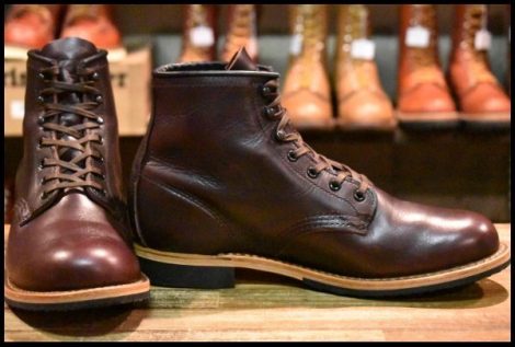 【7.5D 箱付 美品 24年】レッドウィング 9419 ベックマン ブラックチェリー エクスカリバー プレーントゥ ブーツ redwing HOPESMORE