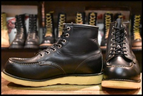 【8.5EE 良品 羽タグ 00年】レッドウィング 8130 アイリッシュセッター 黒 ブラッククローム モックトゥ 8179 ブーツ redwing HOPESMORE