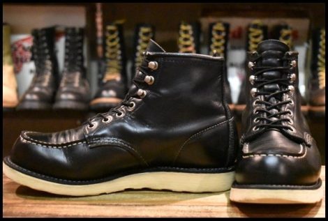 【7.5E 良品 犬タグ復刻 19年】レッドウィング 8179 アイリッシュセッター 黒 ブラッククローム モックトゥ ブーツ redwing HOPESMORE